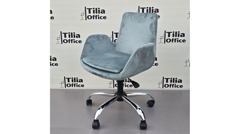 Maki Çalışma ve Çocuk Koltuğu Krom Yonca Ayak Su Yeşili